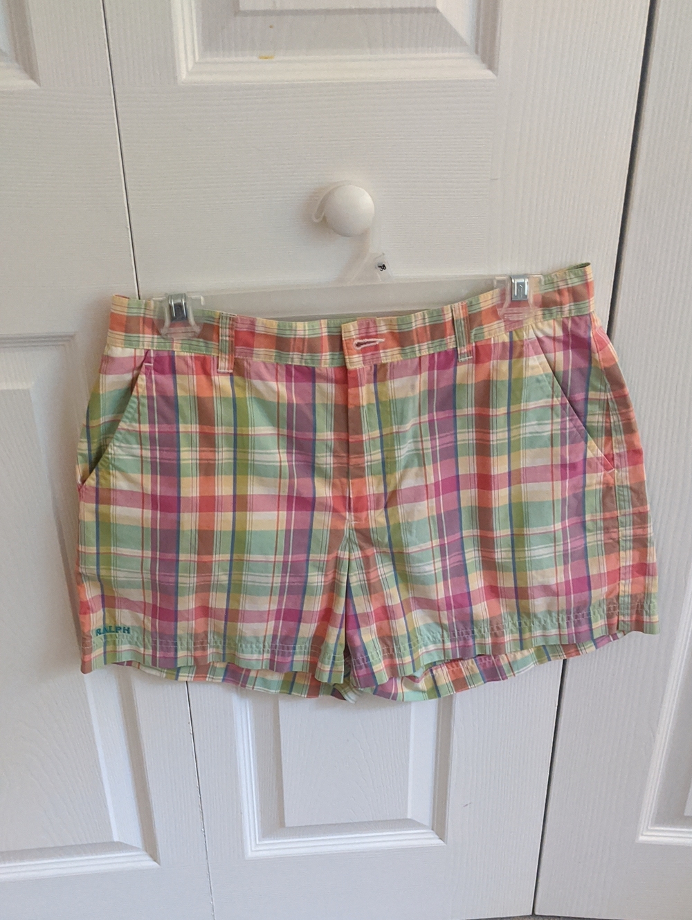 Ralph Lauren Pastel Plaid Women's Shorts-size 10